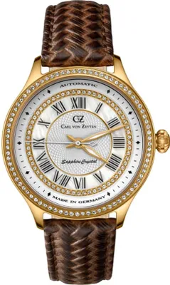 Zdjęcie produktu dla Zegarek damski Carl von Zeyten, model CVZ0068RWHS, automatyczny, z bransoletą