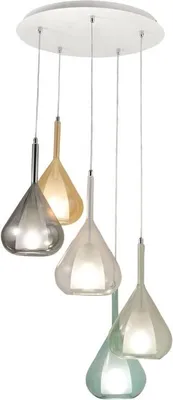 Immagine prodotto di Lampadario a sospensione Lila a Led in metallo e vetro borosilicato 3481-49-362 Fabas Luce