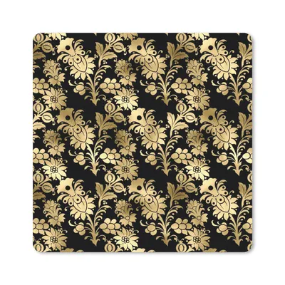 Produktbild von MuchoWow® Mauspad Mousepad Muster - Blumen - Barock 20x20 cm - Mousepads - Maus Mat - Pad - Mausunterlage - Desk Mat - Bureauartikeln