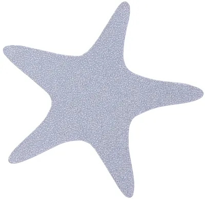 Image de Autocollants antidérapants pour la douche et la baignoire, motif transparent avec des étoiles de mer, adaptés aux enfants, antidérapants pour baignoires de 11 cm de diamètre, lot de 6