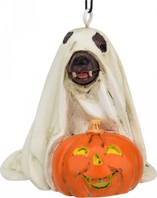 Produktbild von Gruselgeist Hund als Weihnachtskugel 6,3cm