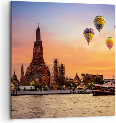 Produktbild von Bild auf Leinwand - Leinwandbild - Tempel Asien - 50x50cm - Wand Bild - Wanddeko - Wandbilder - Leinwanddruck - Bilder - Kunstdruck - Wanddekoration - Leinwand bilder - Wandkunst - AC50x50-3437