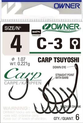Obrázok produktu pre Owner Háčiky C-3 Carp 8 - 8ks