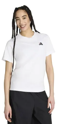 Productafbeelding van adidas dames T-shirt met geborduurd logo, regular fit, wit, maat M