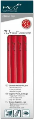 Produktbild von Pica 540/30-10 30 Cm Zimmermannsbleistift 10 Einheiten Rot  Rot One Size