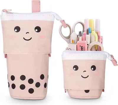 Produktbild von Federmäppchen Reißverschluss, Teleskopisch Mäppchen, 2-in-1 Standmäppchen, Federtasche Mädchen, Schüttelpenal Teenager, Schulmäppchen, für Mädchen Geschenke 7 8 9 10 11 12 Jahre(Rosa)
