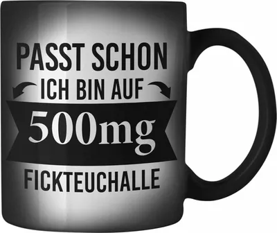 Produktbild von Trendation - Lustiger Spruch Farbwechsel Zauber-Tasse Büro Kollege Kollegin Geschenk KaffeFarbwechsel Zauber-Tasse Sprüche Geschenkidee Arbeitskollege (Schwarz)