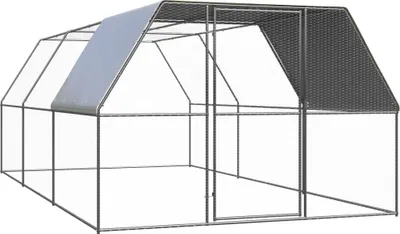 Immagine prodotto di The Living Store Gabbia per polli da esterno 3x6x2 m Acciaio zincato