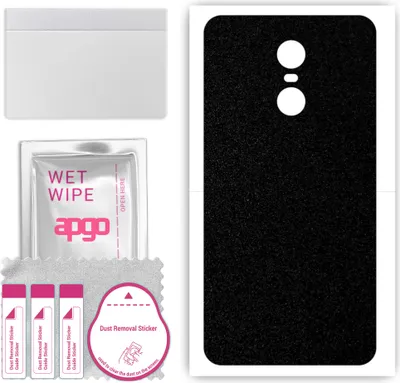 Produktbild von apgo Rückseite Schutzfolie, Skin, kompatibel mit Xiaomi Redmi Pro, Hinten Displayschutzfolie aus Vinylfolie, kratzfest, einfache Montage - Mattschwarz