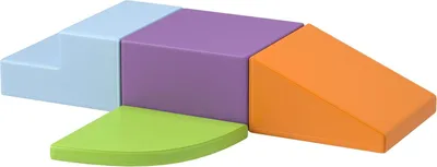 Immagine prodotto di Set di 4 blocchi da costruzione in gommapiuma giganti per bambini da 1 a 3 anni, in Pelle finta e EPE