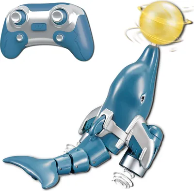 Imagen del producto de Barco controlado por radio, barco RC para niños de 2.4 GHz, juguete Delfín, juguete acuático para piscinas, lagos, niños y niñas
