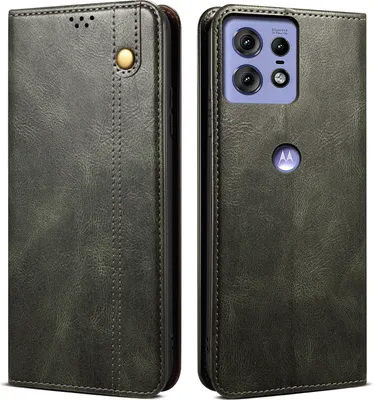 Immagine prodotto di Custodia per Motorola Edge 50 Pro in pelle flip case portafoglio con funzione stand verde