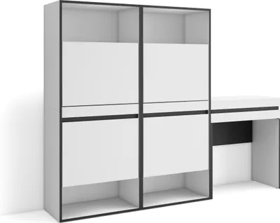 Produktbild von Schuhregal, Schuhschrank, 190x35x145 cm, Für Schlafzimmer, Zimmer, Schminktisch, Weiß