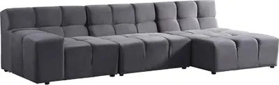 Produktbild von HOME DELUXE Modulares Sofa ORLENA - XL Rechts Anthrazit |Ecksofa, Samtstoff, Samtsofa, Modulsofa