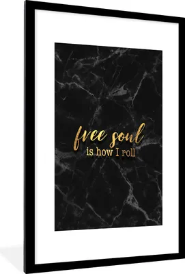 Produktbild von MuchoWow® Gerahmtes Poster Zitate -  - Gold - Marmor 60x90 cm - Poster mit Schwarzem Bilderrahmen Wandposter Rahmen Foto Bilder - Dekoration - Wandposter Wohnzimmer - Hochwertig