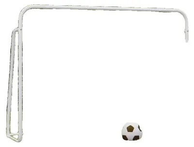 Imagen del producto de Portería de fútbol, estructura de acero duradera, diseño portátil, color blanco
