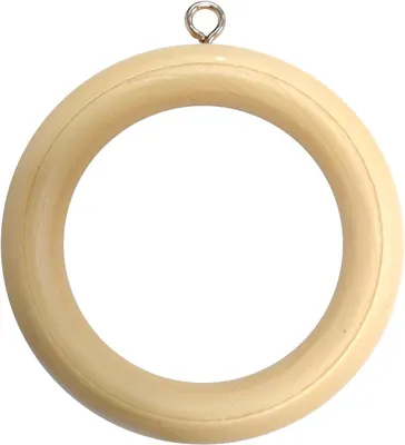 Produktbild von 10 Holzringe BH05954/BH05956 – Innendurchmesser 45 mm, Außendurchmesser 64 mm, dunkelbraun/weiß