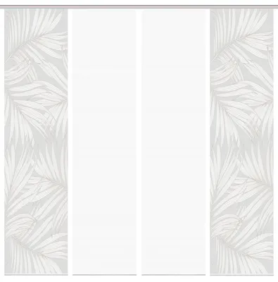 Produktbild von PACEY Schiebegardine, halbtransparente, 260x60 cm, taupe, palmendruck
