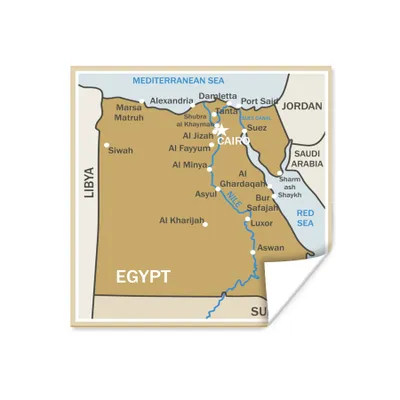 Obrázok produktu pre MuchoWow® Plagát - Hnedá ilustrácia Egypta - 75x75