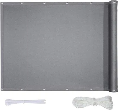 Obrázok produktu pre Záhradný plot – ochrana pred zrakmi do záhrady – zabezpečenie súkromia – vodotesný a odolný voči vetru – 105 x 850 cm – sivý
