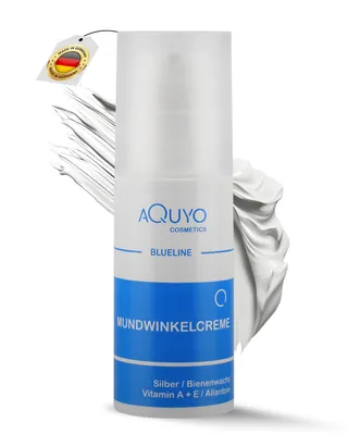 Produktbild von Blueline Mundwinkel & Lippen Creme (100ml) | Lippenpflege für trockene, spröde, entzündete oder eingerissene Mundwinkel und Lippen | Gesichtspflege bei Akne, Herpes oder unreiner Haut im Gesicht | Lippencreme Lippenbalsam Feuchtigkeitscreme