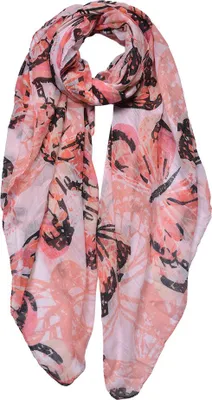 Produktbild von Clayre & Eef Gemusterter Damenschal 90x180 cm Rosa Synthetisch