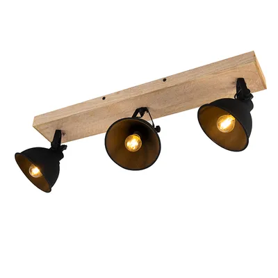 Zdjęcie produktu dla JUST LIGHT SAMIA lampa ścienna i sufitowa E14 max.40W potrójna brązowa/czarna 18-25cm 11983-18