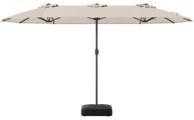 Obrázek produktu pro Dvojitý slunečník se stojanem NP13435EU-BE, 243 x 212 x 400 cm, UPF 50+, béžový