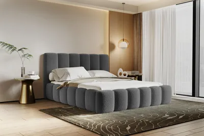 Produktbild von MR GROUP Polsterbett CAPRI 180x200cm mit Bettkasten und mit Matratze Stauraumbett Holzlattenrost Doppelbett quelle 92 - dunkelgrau