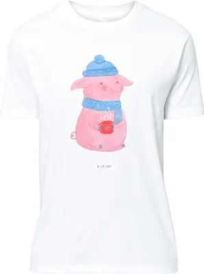 Produktbild von Mr. & Mrs. Panda S T-Shirt Schwein Glühwein - Weiß - Geschenk, Glühschwein, Jersey-Shirt, Statementshirt, Shirt, Tshirt, Weihnachtsmarkt, Punsch, Weihnachten