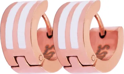 Produktbild von Akzent Edelstahl Klapp-Creolen, IP Roségold, silberfarbig