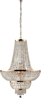 Immagine prodotto di Mozart Lampadario in ferro e ottone dorato con strass 10 luci 155 Ø65 BL189-10-OR
