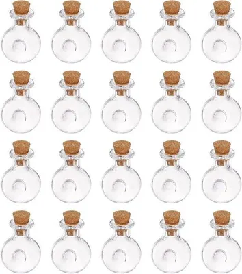 Produktbild von Mini glazen flessen in transparant glas, XO-vorm, voor handwerk, bruiloft en feest