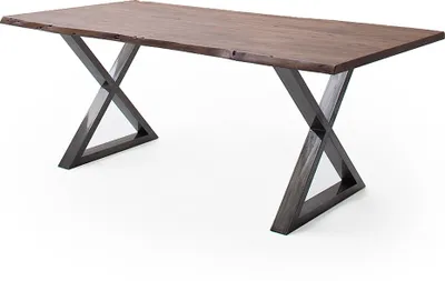 Produktbild von Baumkantentisch >Calabria< in Akazie walnuss / antik - 200x77,5x100 (BxHxT)