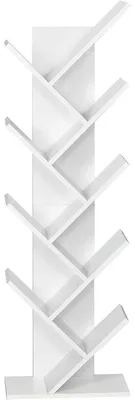 Produktbild von Bücherregal 9 Ebenen, platzsparend, weiß, 40x127x20 cm | Schmales Standregal für Wohnzimmer, Homeoffice