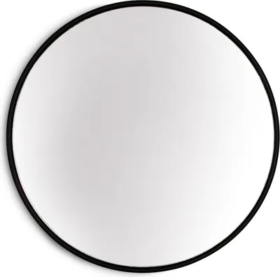 Obrázok produktu pre Elegance by Casa Chic - Čierne kovové nástenné zrkadlo - Okrúhle s priemerom 40 cm Pozinkovaný kov - Ideálne do kúpeľní a obývacích izieb - Čierne
