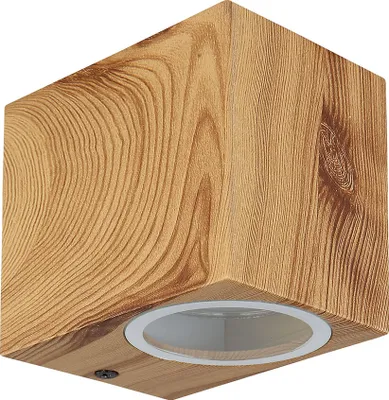 Produktbild von Außenleuchte, Wandleuchte, Alu, Holzoptik, Downlight