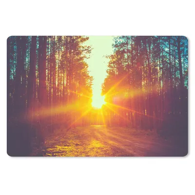 Produktbild von MuchoWow® Mauspad Mousepad Sonnenuntergang - Bäume - Wald - Natur 27x18 cm - Mousepads - Maus Mat - Pad - Mausunterlage - Büroartikel - Desk Matten