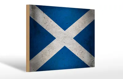 Produktbild von Holzschild Flagge Schottland, 30x20 cm, Holzschilder Fahne Nationalität
