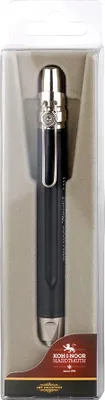 Produktbild von Druckbleistift Metall - Schwarz -  mit Minenspitzer und Clip im Etui