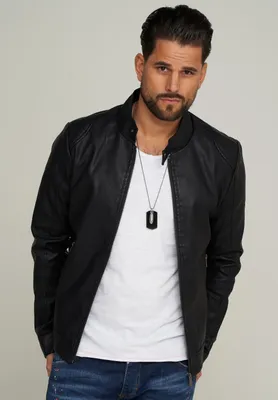 Produktbild von SOULSTAR Herren Kunstlederjacke MJEGNA im Bikerjacken-Stil
