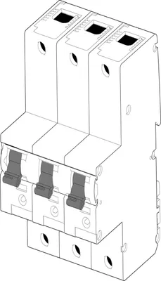 Produktbild von ABN SHU-Schalter/3-polig/35A Hutschienenmontage_Charakteristik E / ABN XHA335-5