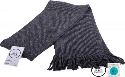 Produktbild von Kinderschal Gestrickt Mélé Dunkelgrau - P&T - Winteraccessoire 140x16cm