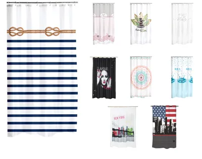 Produktbild von Textil Duschvorhang Motiv 180x200 Wannenvorhang Dusche Vorhang Badewannenvorhang, Motiv:Zen Forest