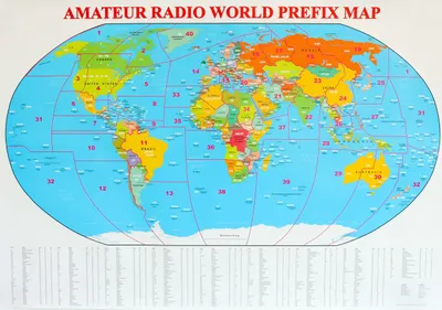 Immagine prodotto di Mappa del mondo dei radioamatori DXCC 2025 Edizione PKWiU 58.11.16.0