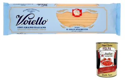 Produktbild von 10x Voiello Pasta Il Gran Spaghetto Nudeln 100% italienische N105, 500g + Italian Gourmet Polpa 400g