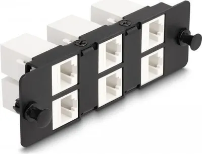 Obrázek produktu pro Delock Panel adaptéru Keystone 6 portů černý (66996)
