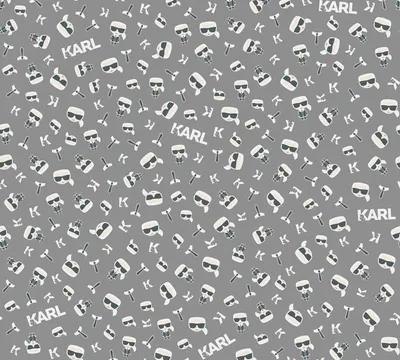 Produktbild von Karl Lagerfeld Wallpaper Designertapete Ikonik Luxustapete Vliestapete grau weiß schwarz 10,05 m x 0,53 m