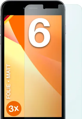 Produktbild von moex® 3x Schutzfolie kompatibel mit Apple iPhone 6 - Displayschutzfolie Anti Reflex Folie, Matt