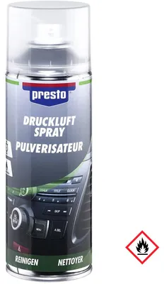 Zdjęcie produktu dla Presto sprężone powietrze w sprayu pod wysokim ciśnieniem Łatwe usuwanie kurzu 100g